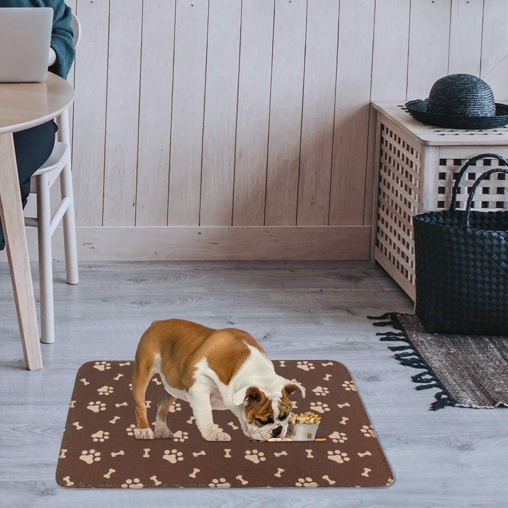 SCENEREAL Waterproof and Non-Slip Dog Food Mat - 2 Pack Pet Feeding Mat - Dog Mat for Bowls 15.8 x 23.8 Inches Treat Mat for Dogs Cats