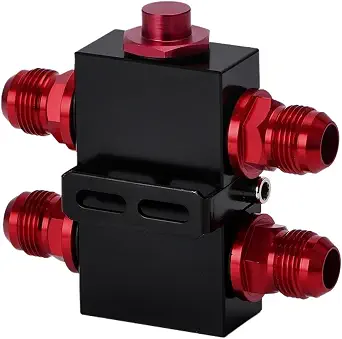 Oil Cooler Thermostat Sandwich Plate Filter with 10AN Fittings