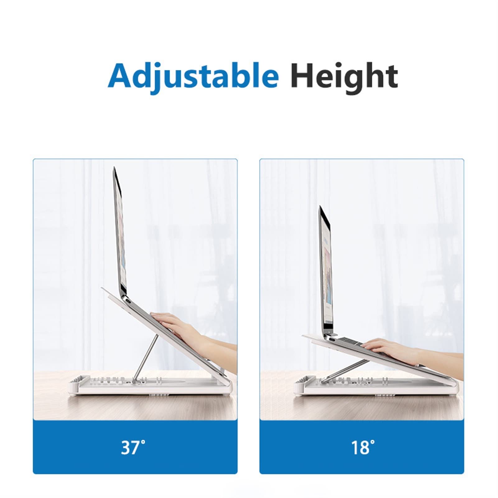 Laptop Stand Laptop Stand Of Notebook Support PC Przenośny tabletek na laptopie wspornika telefonicznego Stojak na Komputer (Color : White normal)