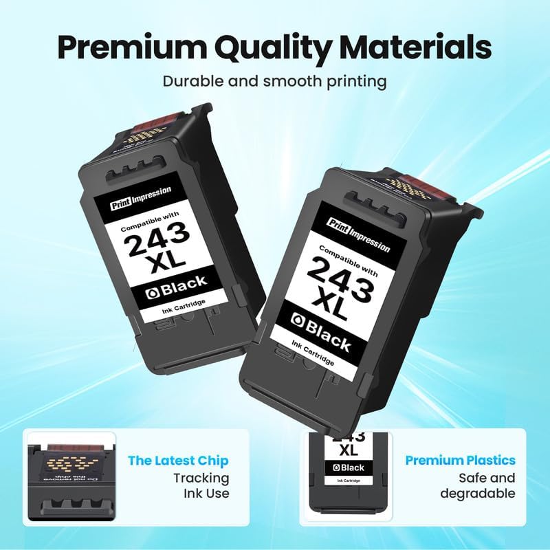 Miniatura 4 de PG-243 Cartucho de tinta negra (paquete de 2) repuesto para Canon 243 Tinta negra para Canon MG2522 Cartuchos de tinta de impresora Pixma MG2520