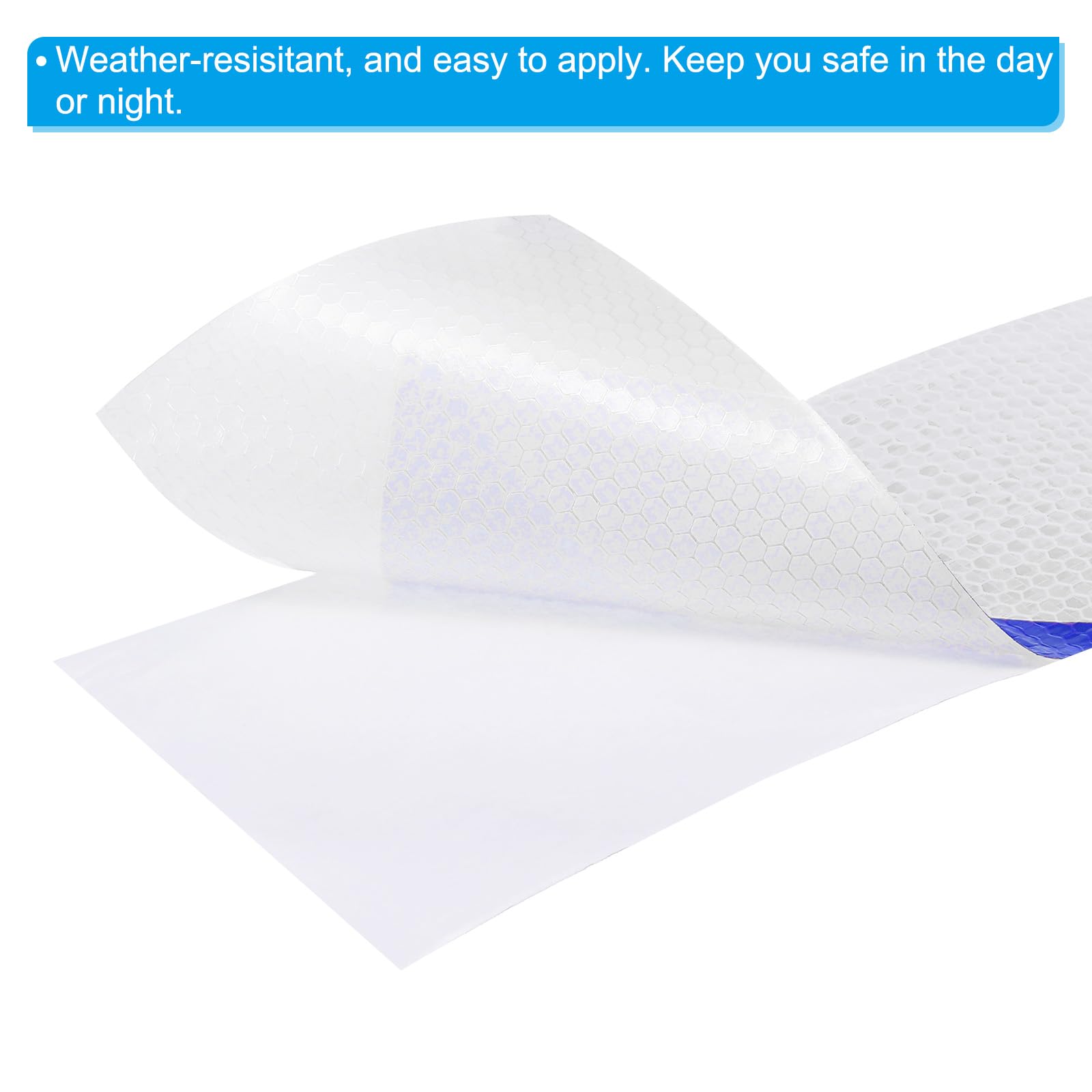 PATIKIL Ruban Réfléchissant Adhésif Flèche Bleu Blanc 1 Rouleau 10cm x 20 Mètres Ruban Adhésif Réfléchissant de Sécurité Imperméable pour Camions, Remorques, Voitures