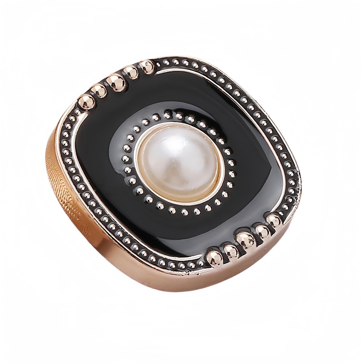 10 PCS Gold White Pearl Buttons Fastener - Versatile Sewing Accessories for DIY Garment, Clothing, Handmade Projects, and Scrapbooking