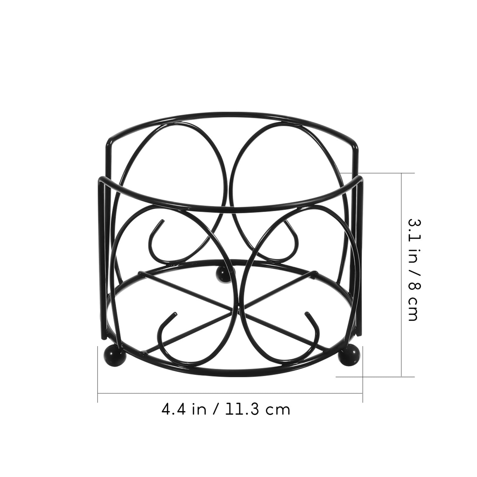 Soporte Posavasos Redondo Marco Hierro Estante Almacenamiento Metal