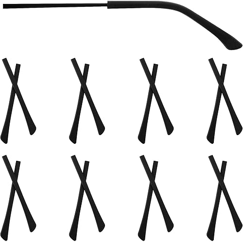 8 pares de puntas de repuesto para lentes antideslizantes para lentes de vidrio de ojos, almohadillas de silicona para los extremos, fundas de tubo,