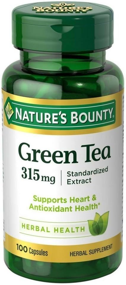 Nature's Bounty Green Tea Extract, 315mg, 100 Capsules (Pack of 2)