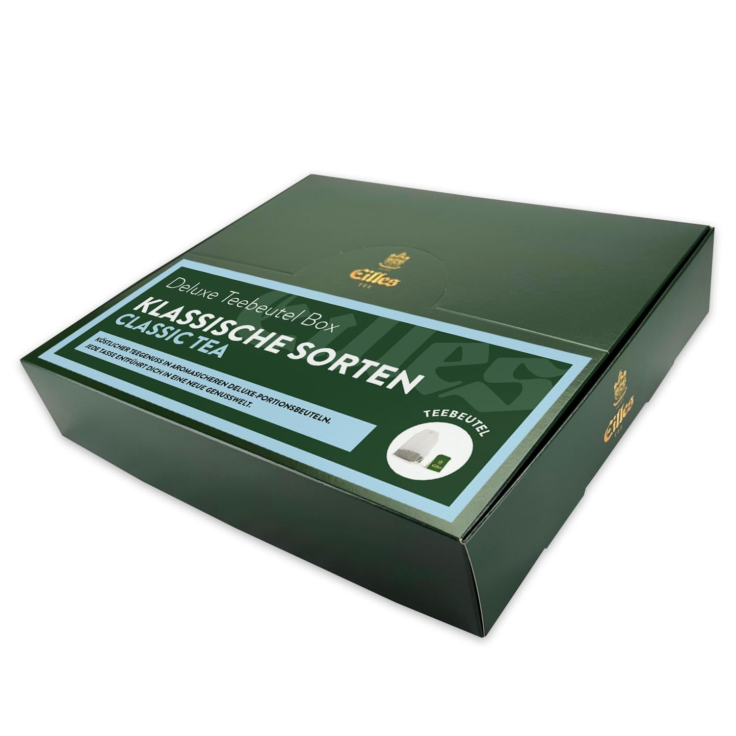 CLASSIC Mischbox mit 12 Sorten EILLES Teebeutel der besten klassischen Sorten | Premium Sorten von EILLES TEE | 5-Sterne Sortiment mit insgesamt 96 Teeportionen
