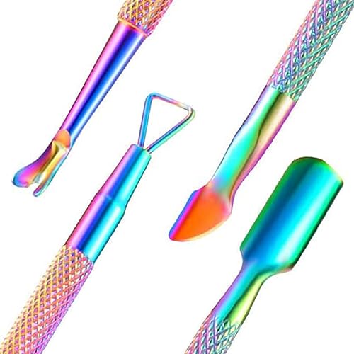 Miniatura 4 de 2 empujadores de cutículas y removedor de corte, raspador de uñas de salón para esmalte de gel, herramienta de limpieza de manicura y pedicura de