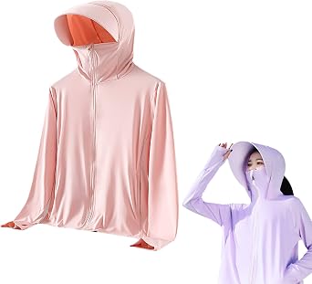 Lightweight Sun Protection Clothing For Men And Women Summer Long Sleeve Ice Silk Zip Up Hoodie Sun Protective Shirts