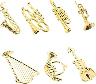 VILLCASE Decoração 7 Peças De Decoração Pequenos Instrumentos De Natal Mini Instrumentos Mini Instrumento Musical Instrumento Em Miniatura Para Instrumentos De Natal Para Mini Casa Kit De