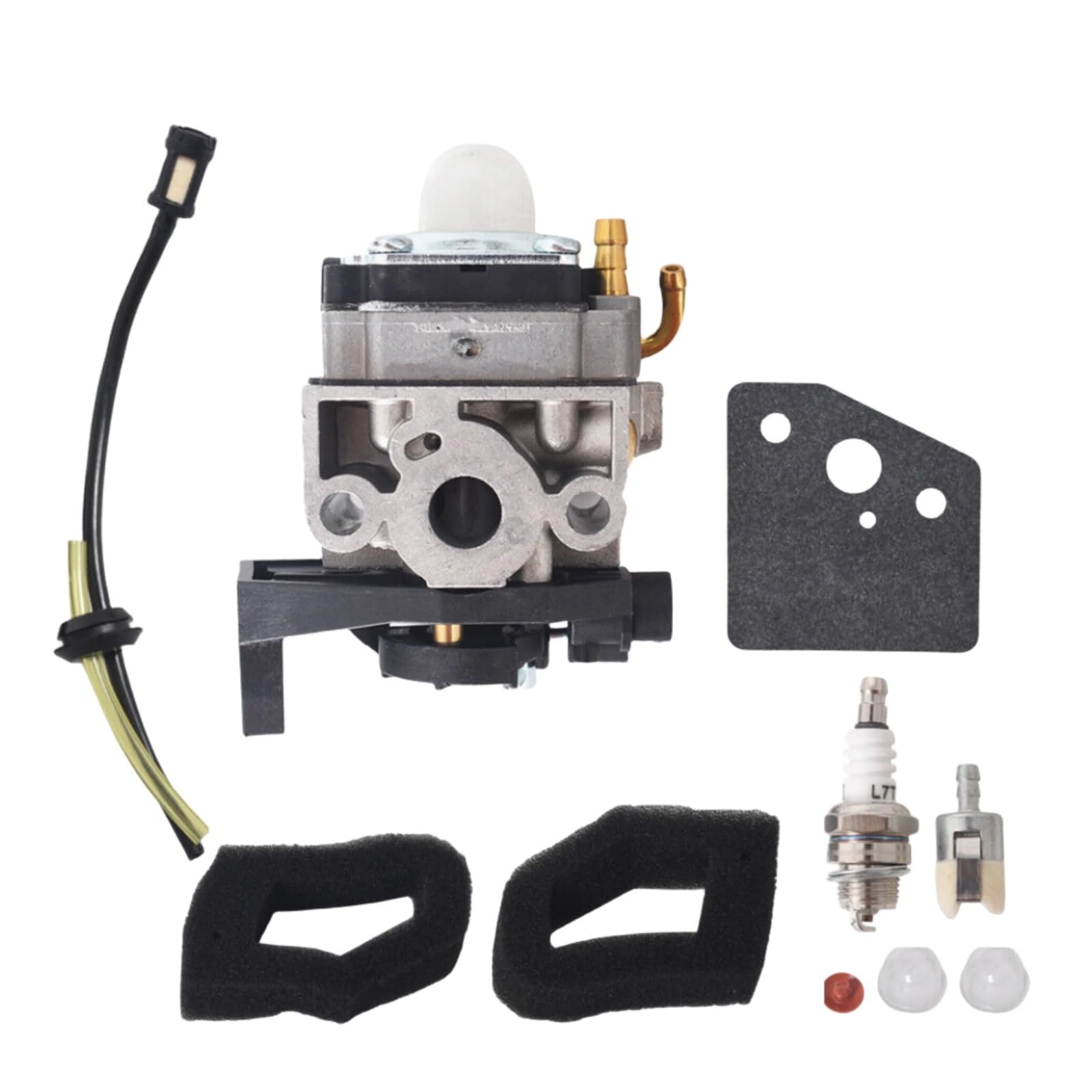 Carburatore per GX25 GX35 HHT35 HHT35S FG110 GX25N GX25NT GX25T Guarnizione Carburatore Carburatore per Candela Kit Tubo Flessibile Linea Carburante Tagliaerba Motore 16100-Z0H-825