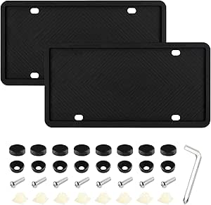 Amazon: 2Set Silicone License Plate Frame Kit,Universal Rattle