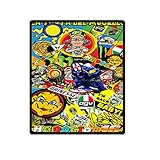 Valentino Rossi VR46 MotoGP Champion Yamaha Sticker Bomb Custom Blanket 58