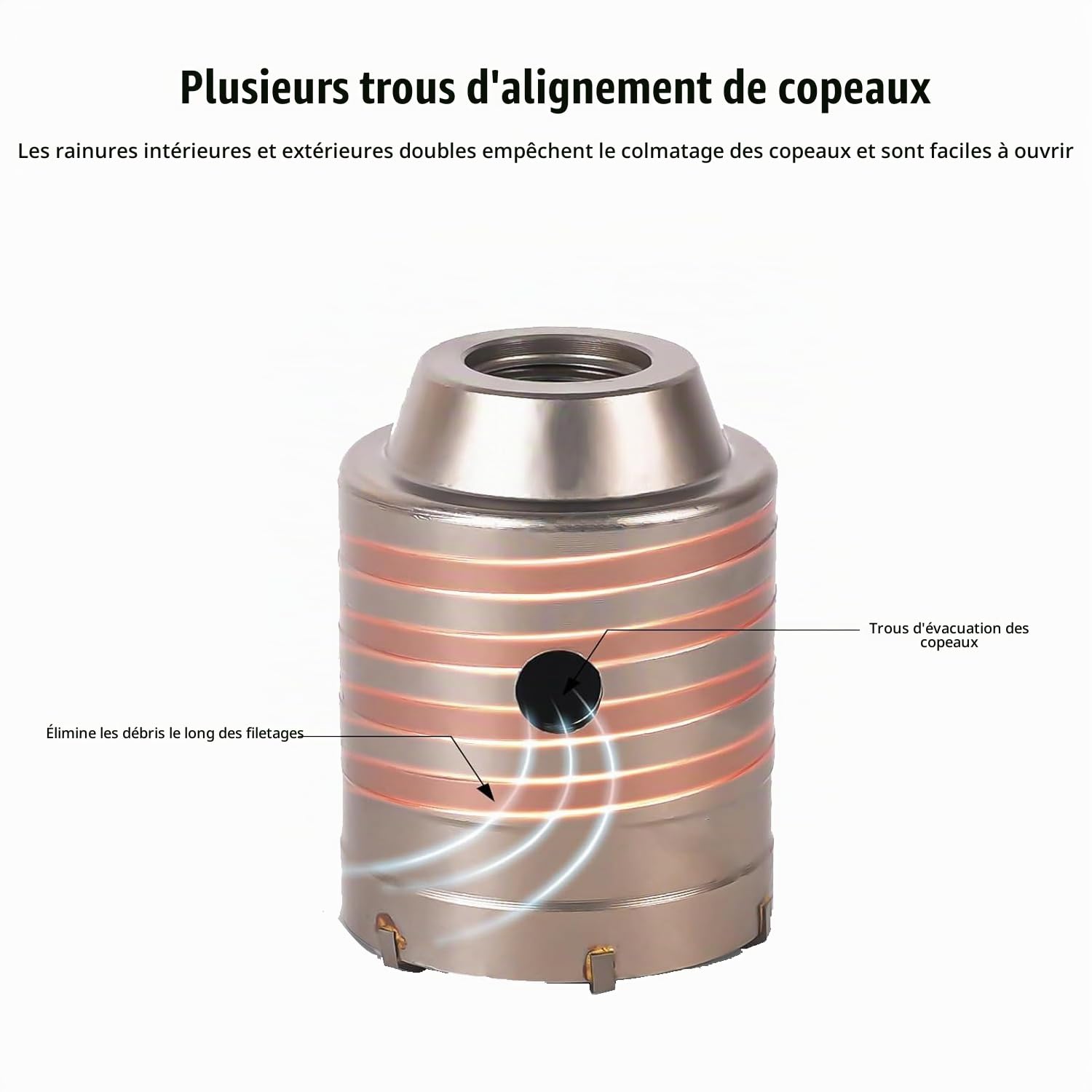 Jeu de 9 Scie Cloche Beton, Foret Beton, TOOSOAR Scie Cloche 100MM/80MM/65MM/40MM/30MM pour Maçonnerie et Béton