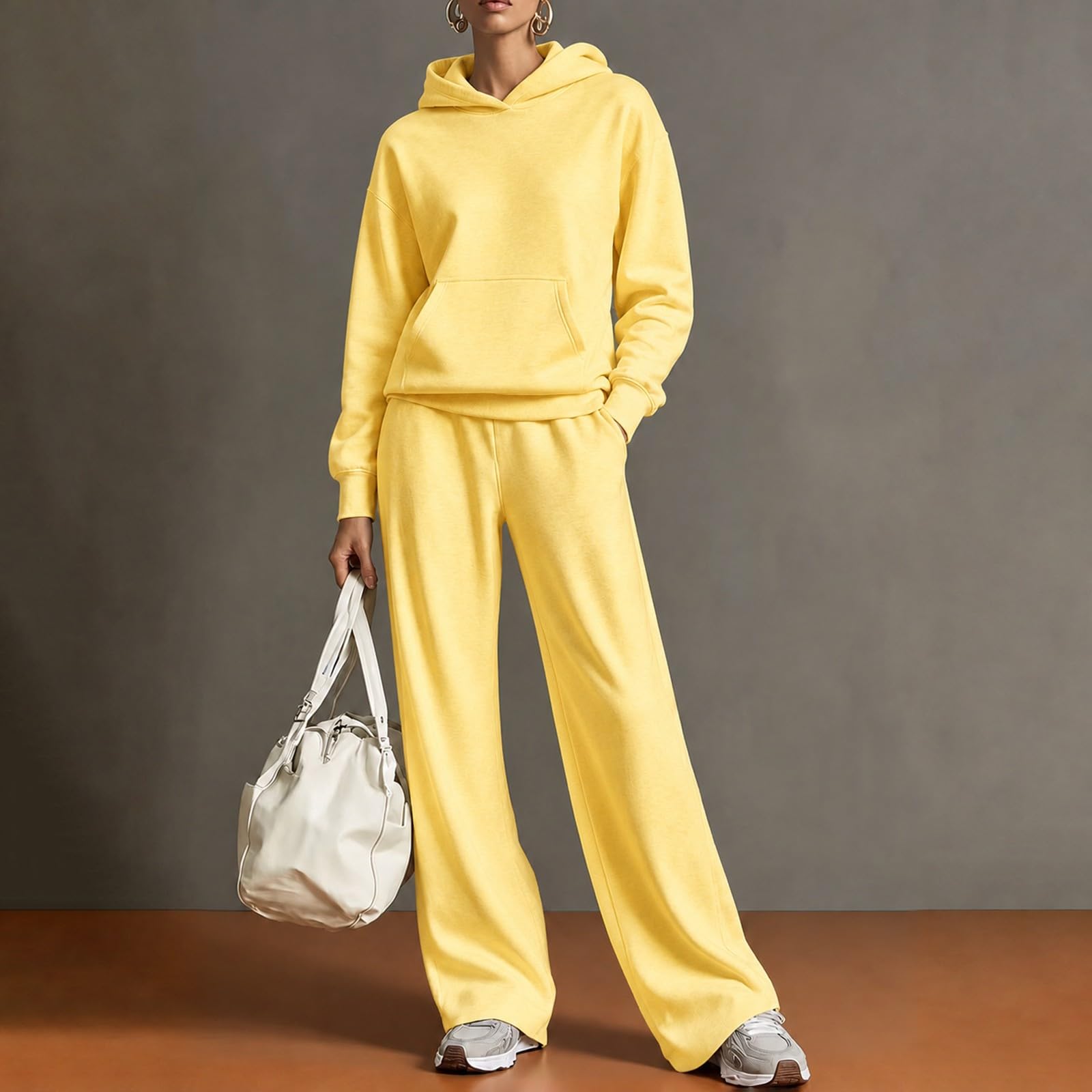 Completi Da Donna Completo Invernale Elegante Casual Tuta Sportiva 2 Pezzi