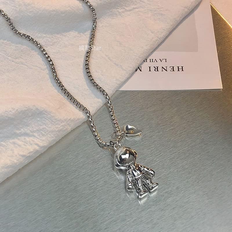 Miniatura 7 de ZZ ZINFANDEL 2 collares magnéticos de atracción mutua para parejas atracción mutua collar de astronauta a juego para él y ella regalos de joyería de