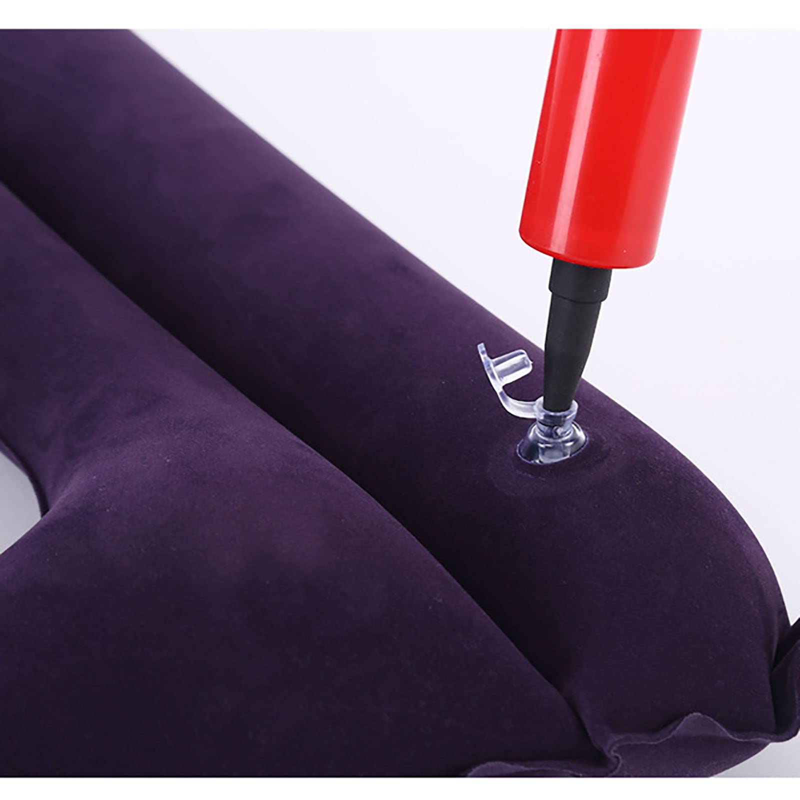 Cojín de Anillo Inflable, cojín antiescaras cómodo para Ancianos Cojín de Asiento de Inodoro Cojín de Aire Lavable con Orificio (Color: PVC Azul) (Azul Flocado)