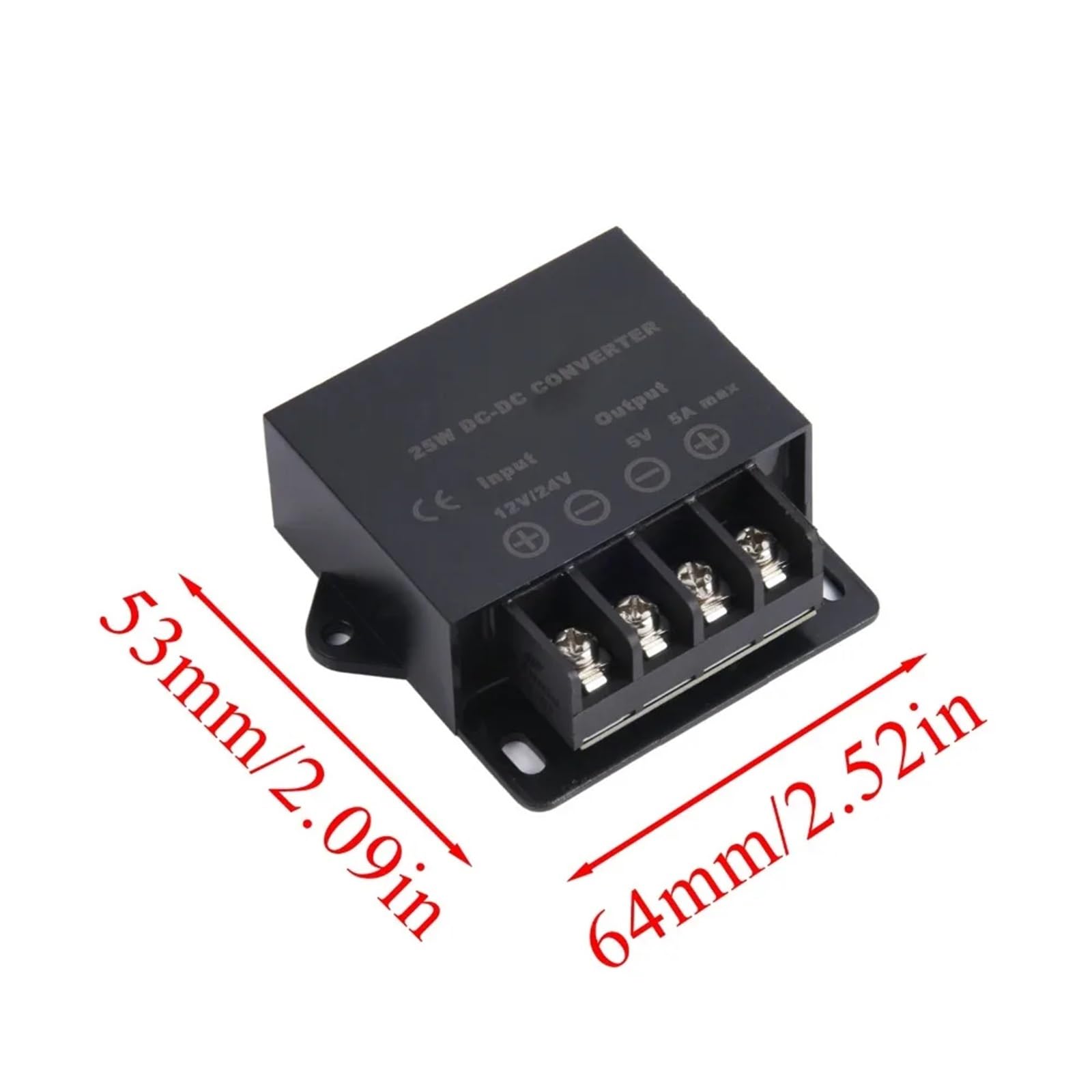 DC 24V to 12V 5A/10A Auto Regulator Step-Down Stabilizer Power Converter Voltage Power IP68 Protection Waterproof(10A)