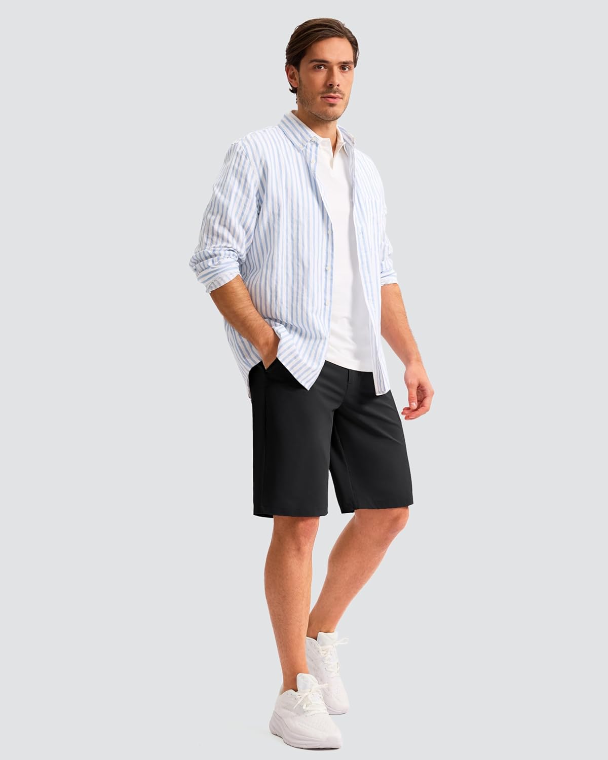 Men's Golf Shorts 7"/ 9"/ 11" Inseam with 5 Pockets Lightweight Stretch Quick Dry Casual Dress Hybrid Short for Men