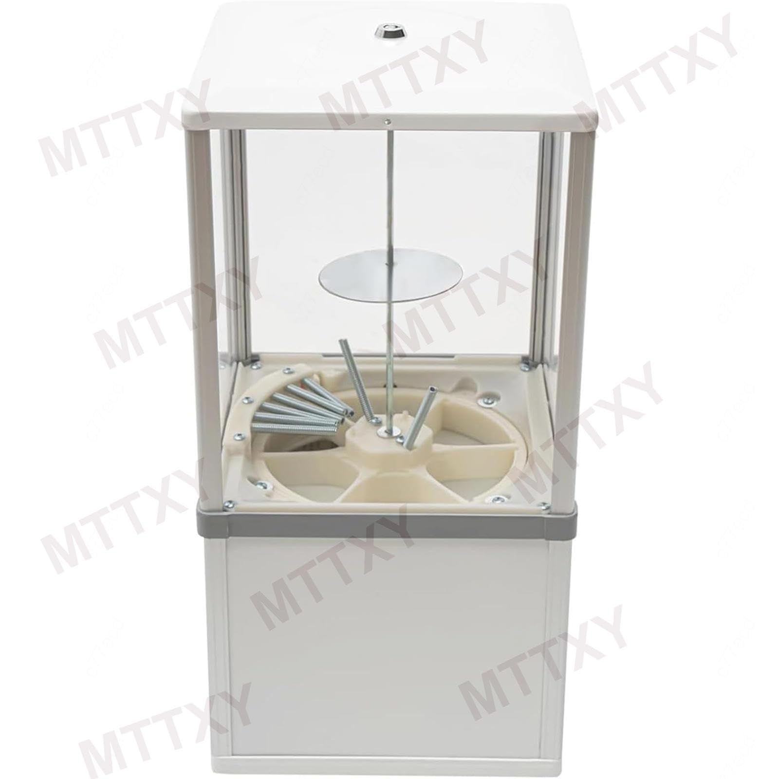 Macchina per gashapon commerciale, dispenser di capsule e palline saltarine con portamonete, premi per feste, compleanni, eventi negozi, design compatto, nero