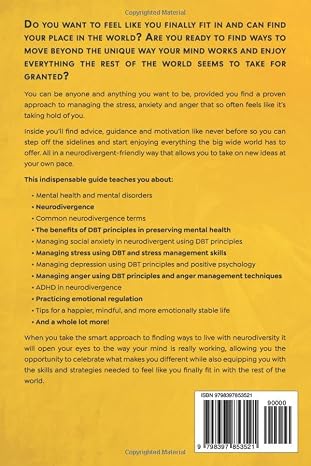 DBT Skills for Mental Health: A Neurodivergent Friendly Guide for Teens on Managing Social Anxiety, Stress, Depression, Anger, and ADHD with Positive Psychology for Emotional Regulation