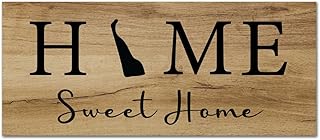 Welcome Wood Plaque Home Sweet Home Delaware Wood Sign US States Map Wall Hanging Sign Plaque Delaware Wooden Sign Decor For Home Front Door Entryway Porch 6" x 14" Wooden Plaque