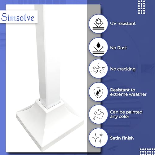 Miniatura 7 de Simshoe Cubierta de base de poste de cubierta duradera base de zapato a presión que transforma instantáneamente las patas de mano y escalera