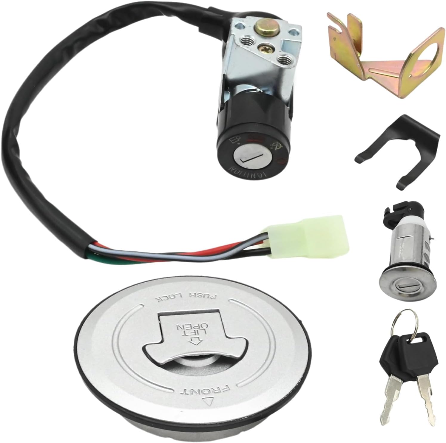 35010-K26-910 Ignition Switch Fuel Cap Lock Keys Set, Replacement for Honda Grom 125 Motrac M2 M3 2014-2015