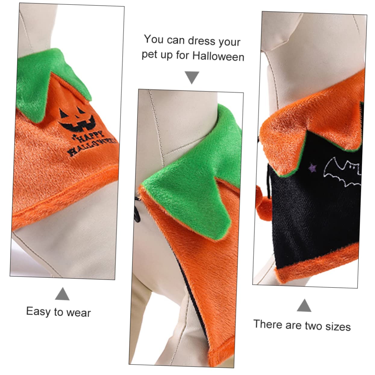 POPETPOP 3Pcs Accessori Per Il Cani Cartoni Animati Decorazione Regali Cat Cape Festival Orange Abbigliamento Decorazioni Divertente Pet Gattino Gatti Doppio Mantello Partito