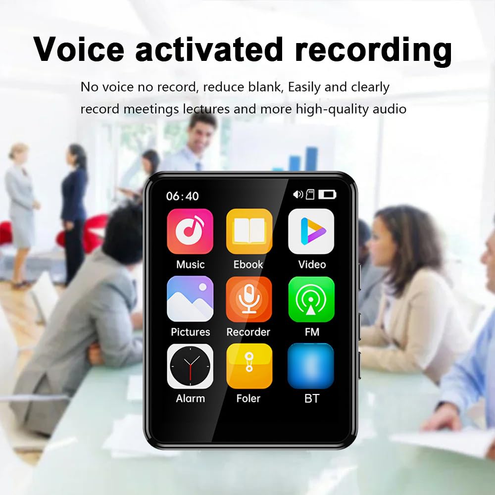 Lettore MP3 MP4 con Altoparlante integrato Espansione scheda TF Schermo completo Supporta la lettura di e-book e riproduzione video HD
