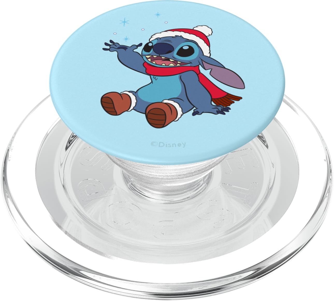 Disney Stitch in Santa Hat Winter Holiday PopSockets MagSafe PopGrip for iPhone