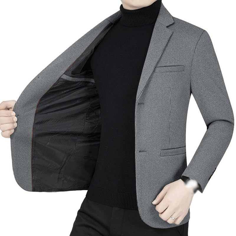 Mens Gray Linen Casual Blazers Slim Fit Sport Coat Two Button Summer Suit Jacket Lightweight Business Sport Jacket2