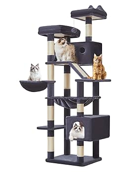 PawVibeTrend 52in Cat Tree Tower For Large Indoor Cats - Large Multi-Level House
