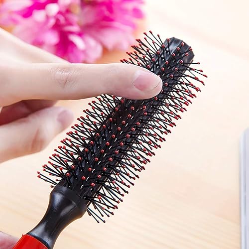 Miniatura 4 de Cepillo de pelo redondo de cerdas suaves, secador de pelo, rodillo de rizado, herramienta de peinado ondulado, mini peine de pelo para mujeres y