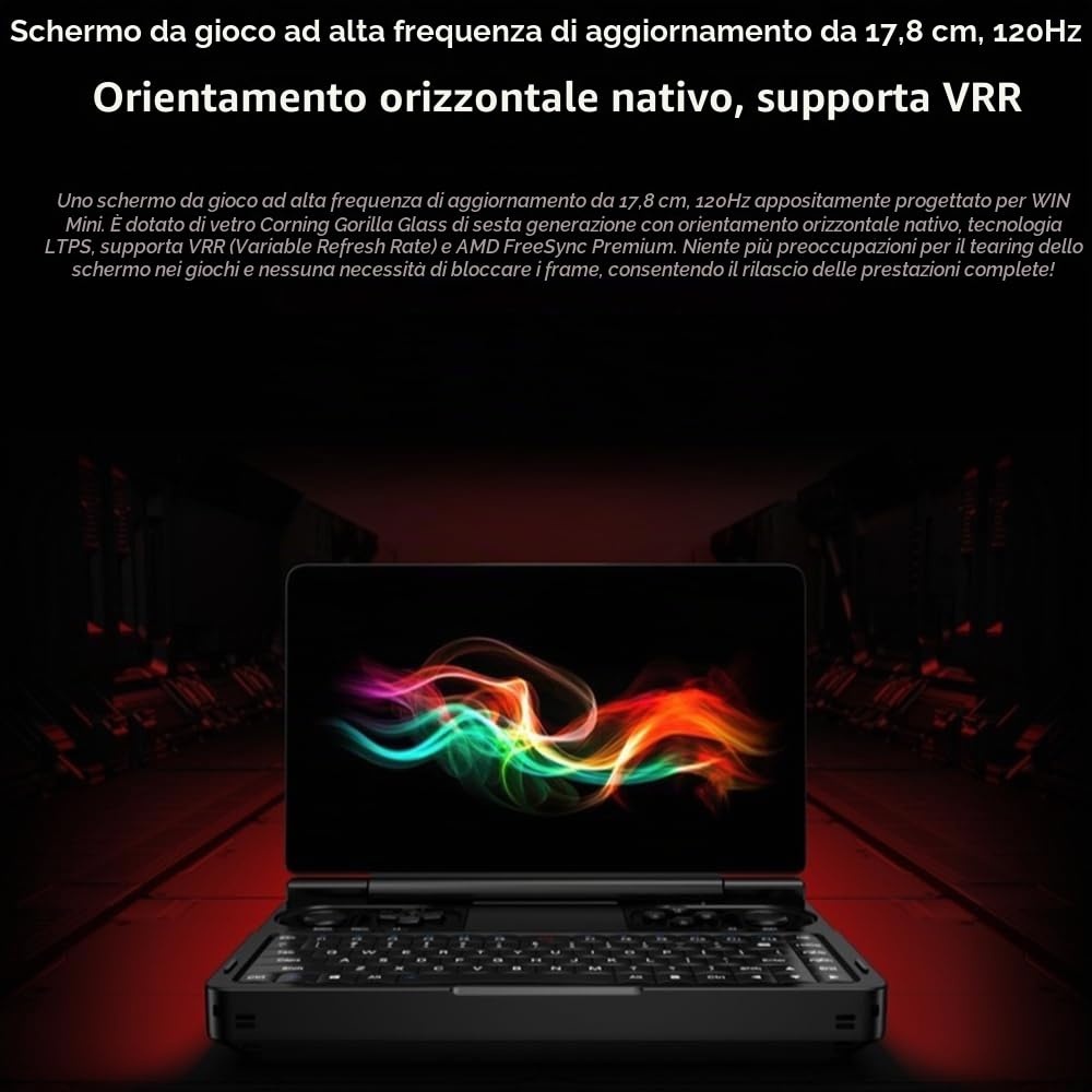 WEELIAO GPD Win Mini 2025 Gaming PC, 7 pollici 1080p Touchscreen con AMD Ryzen 7 8840U, 16 GB di RAM, 1 TB SSD