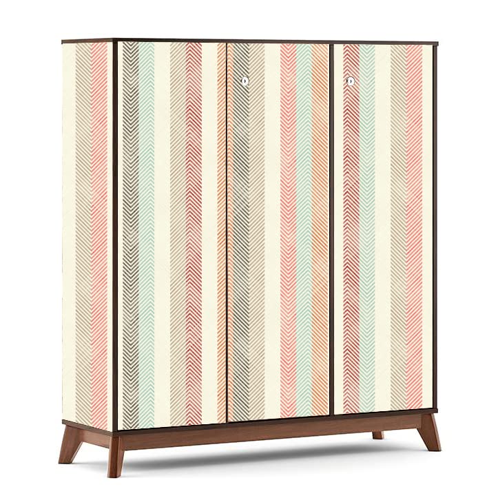 Image of CABANA HOMES Wall Stickers Botanical DIY Vertica Stripes Wallpaper for Home Decor (45 x 125 cm, 2 Rolls) (12 sq. ft) Decorative Self Adhesive Decal Living Room, Bedroom, Office, Multicolour