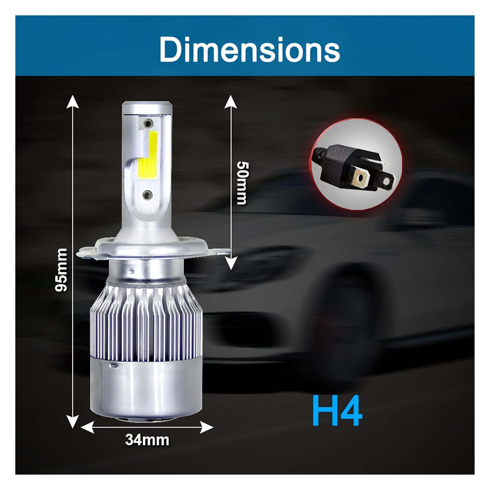 fari a LED 2X H7 LED H11 H4 H4 Hi/Lo H1 H3 H8 HB1 HB3 HB4 HB5 H10 HB3 HB4 HB5 H10 HIR2 H13 H16 H16 H27 Auto Faro Bulbs 3000K 4300K ​​6000K 8000K 14000K COB Lampadina a LED