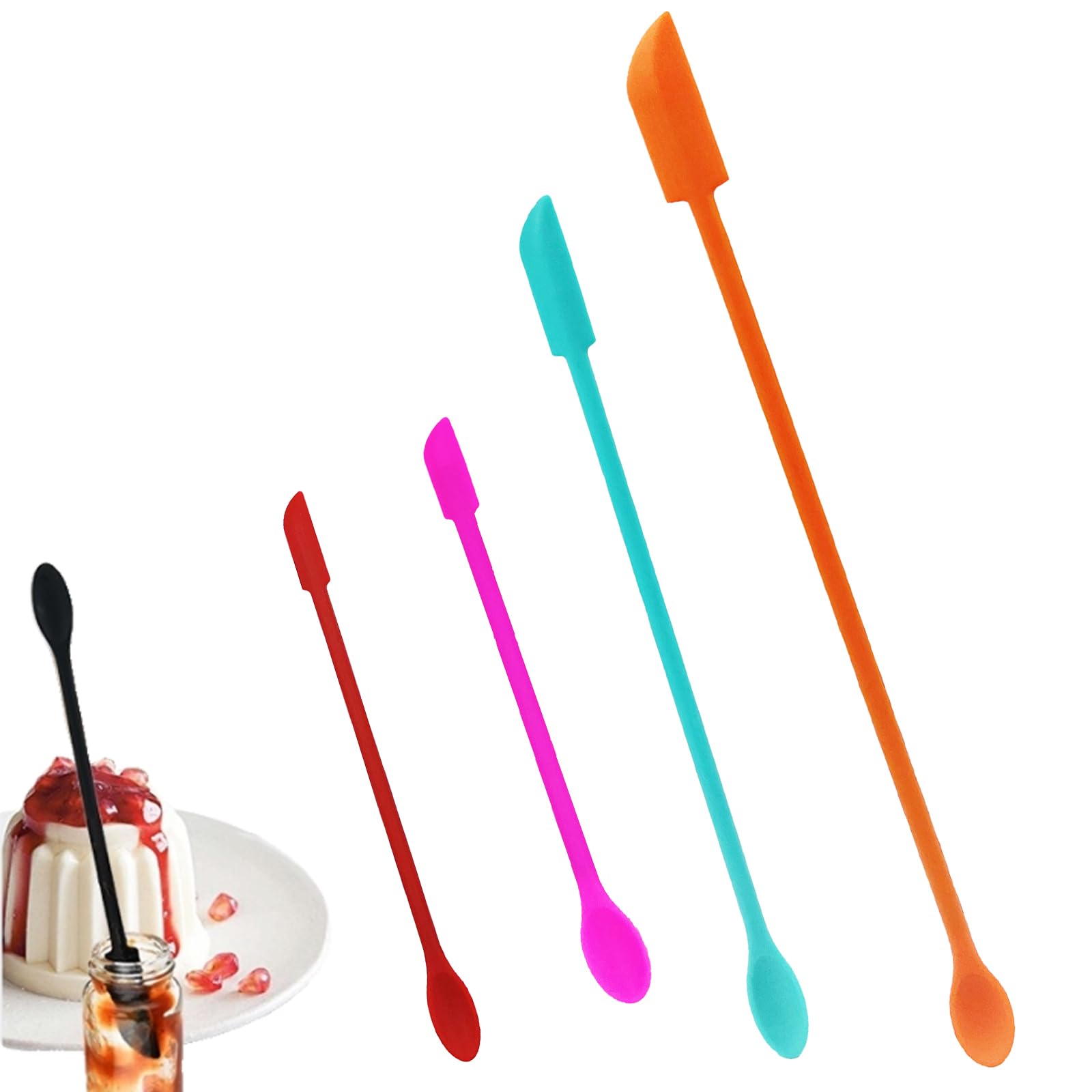 4 spatole in silicone da 19 cm, piccole spatole da forno, mini spatole