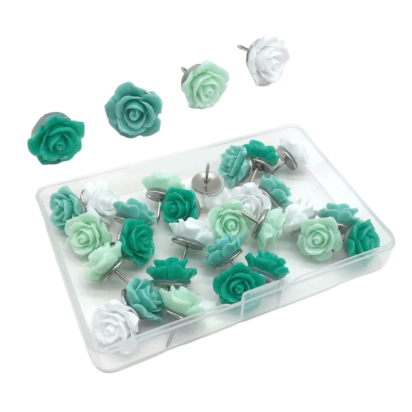 Pins Thumb Tacks Decorative Colorful Flower Push Pins Rose Push Pin Bulletin Board for Cork Board Home Decorative Thumb