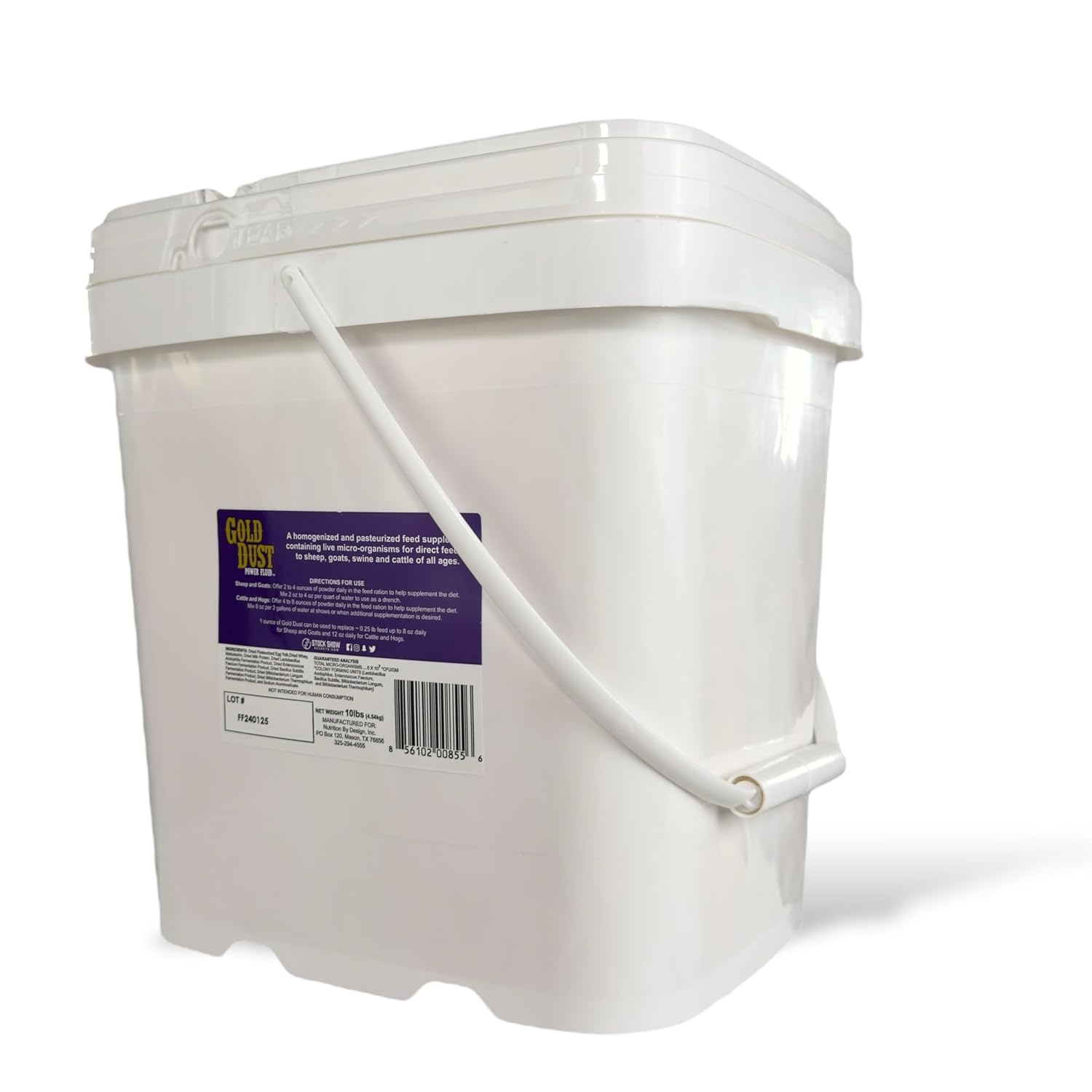 Gold Dust Feed - Livestock Nutrition Supplement - Powdered Feed Additive for Goat Sheep Cattle Pig - Mineral Vitamin Support - 10 LB