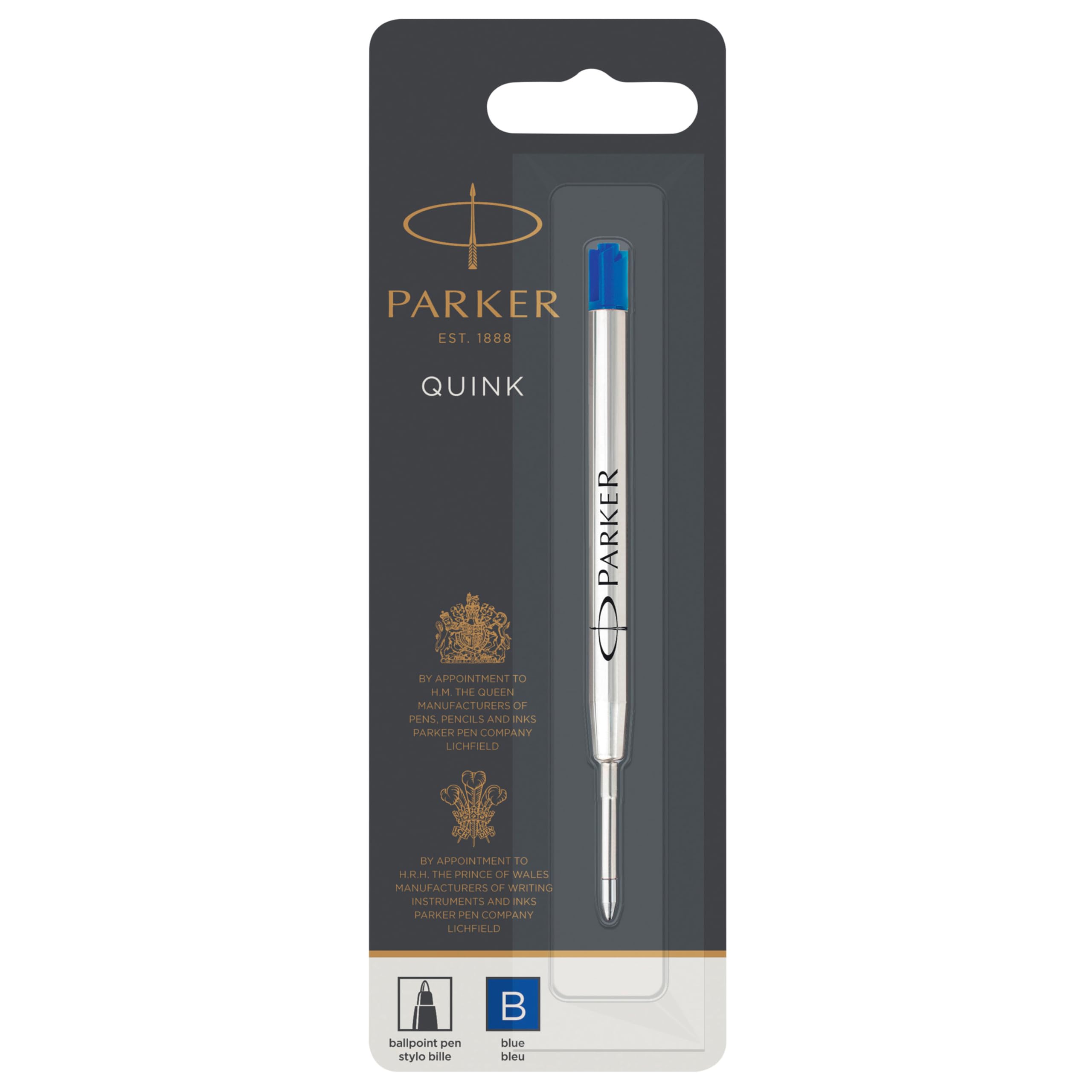 Parker Ballpoint Pen Refill | Broad Point | Blue QUINKflow Ink | 1 Count