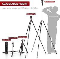 EVUMO 203 cm Kamera Állvány 36 mm Gömbfejjel - 8 kg Teherbírású DSLR Tripod Monopod Funkcióval, Videókamerákhoz és Fényképezőgépekhez, 2 Gyo 3