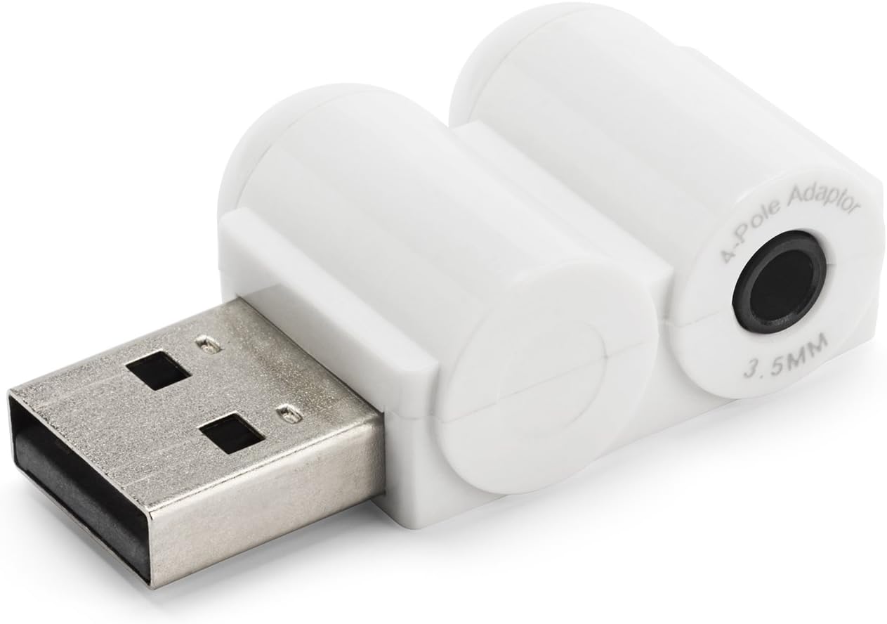 TRRS CTIA/AHJ/ 4 Pole USB Audio Adapter- Designed for Apple Earpods or other compatible VOIP/Skype headsets