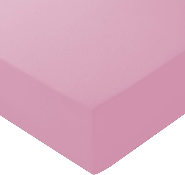 NIYS Luxury Bedding 100% Egyptian Cotton 10"/25CM Fitted Sheets (Double, Pink)