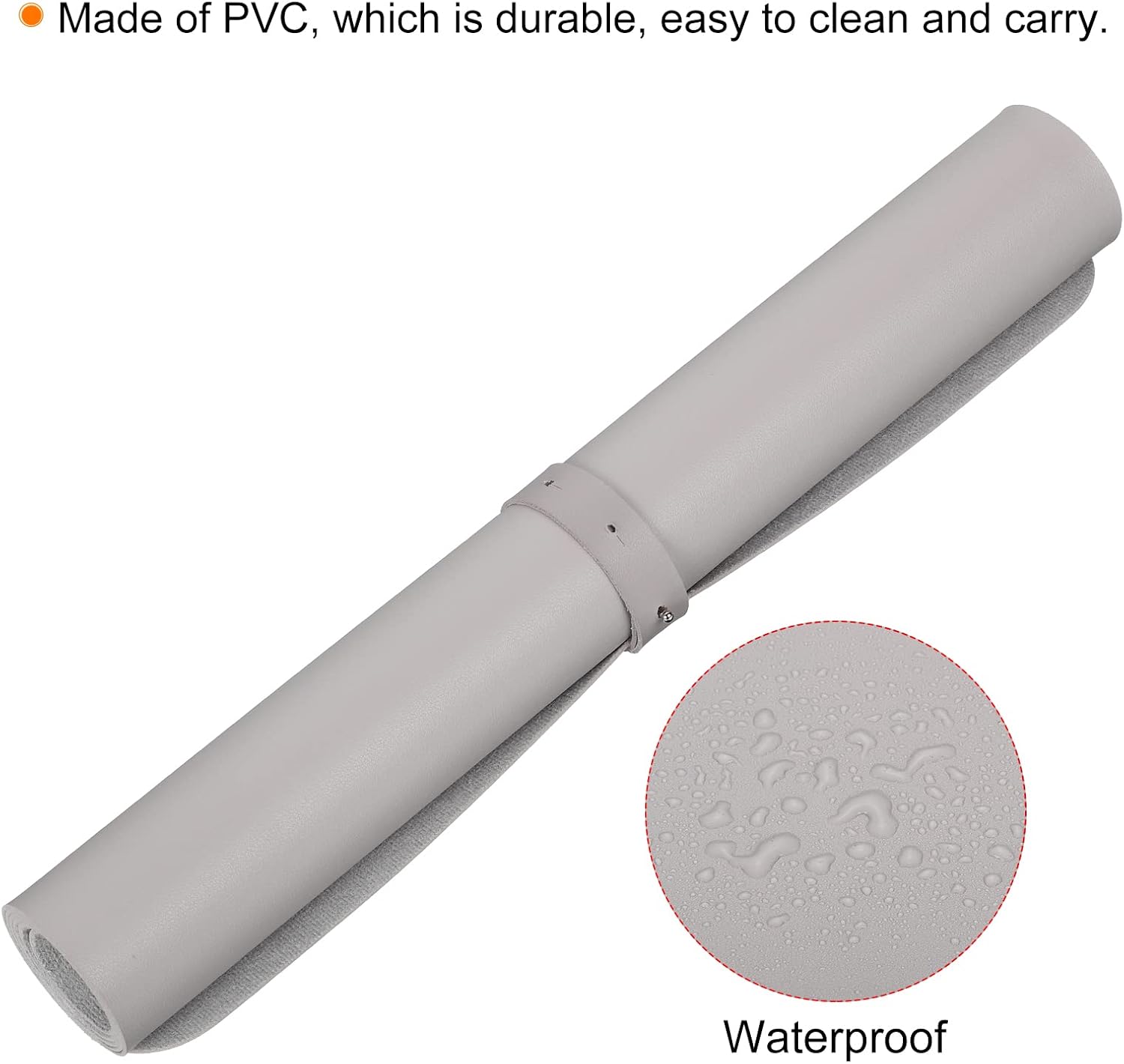 PATIKIL 35"x18" Desk Mat Protector, PVC Non-Slip Waterproof Mouse Pad Writing Mat for Office Home, Gray