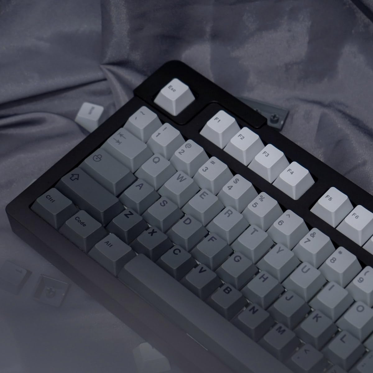 Set di 125 copritasti grigi sfumati Cherry Profile Dye Sub PBT Keycaps Set adatto per 61/87/104/108 Cherry Mx Switch tastiera meccanica