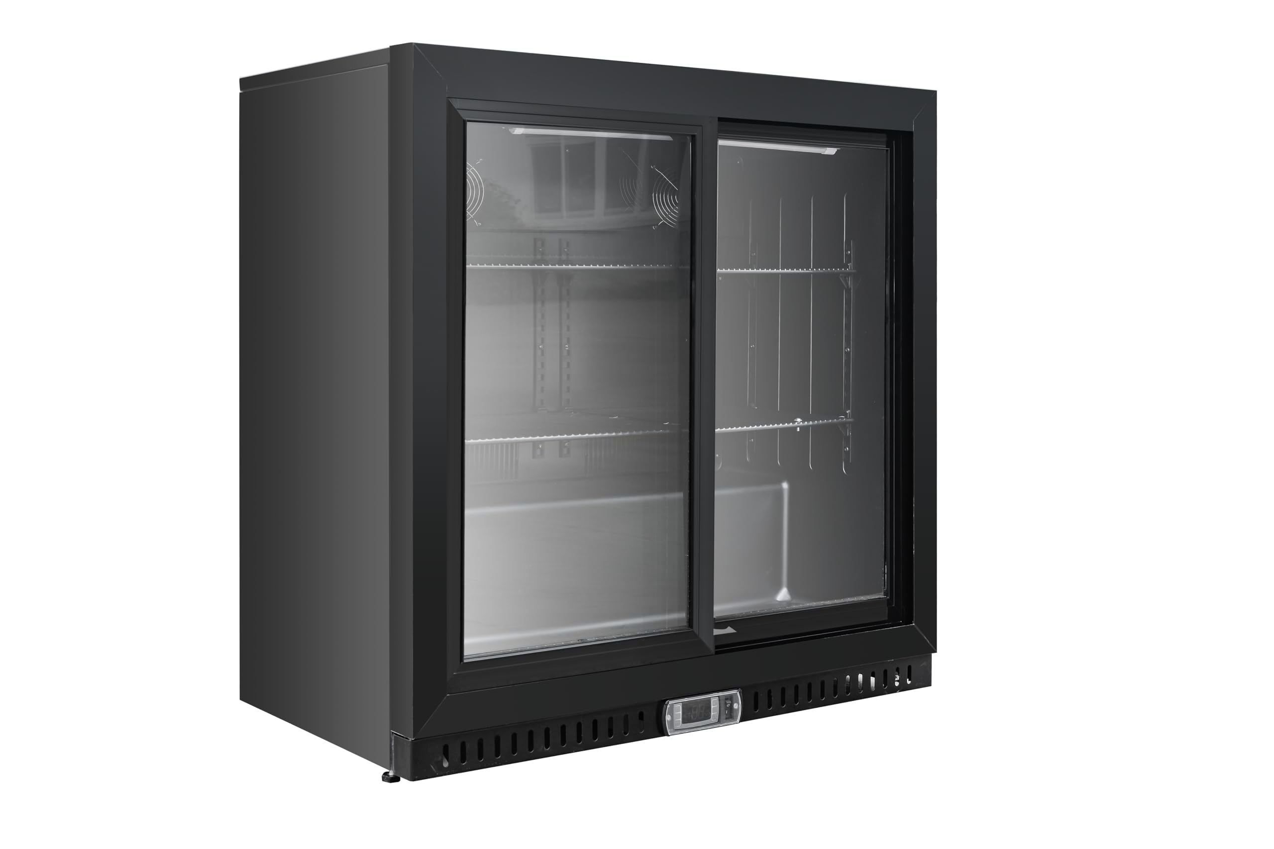 Bluelinecool Back Bar Cooler with 2 Glass Sliding Doors