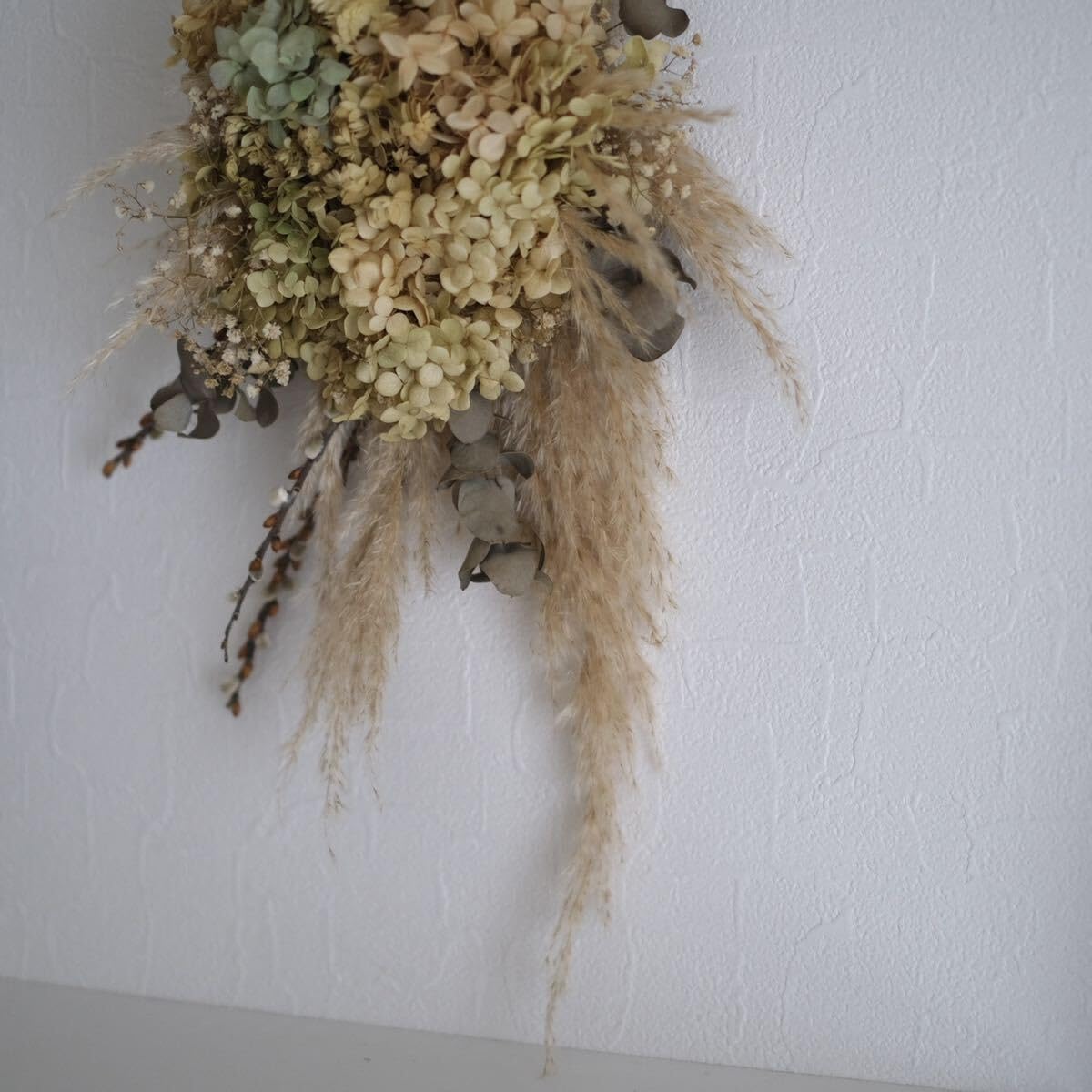 Amazon | ドライフラワー＊アンティーク風＊アナベル＊パンパスグラス