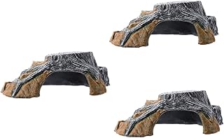 Mipcase 3 Pçs Tartaruga Terraço Réptil Esconder Caverna Réptil Esconderijo Betta Acessórios Para Peixe Sapo De Vidro Recipientes De Vidro Trepadeira Escondendo Decoração Ornamento De