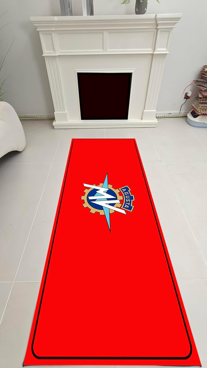 Motorcycle Garage Floor Mat for MV Agusta Bikes – Fits F3, Brutale, Dragster & Superveloce Models – Heavy-Duty, Non-Slip, Oil & Dirt Resistant, Easy to Clean, Floor Protector for Garage Showrooms
