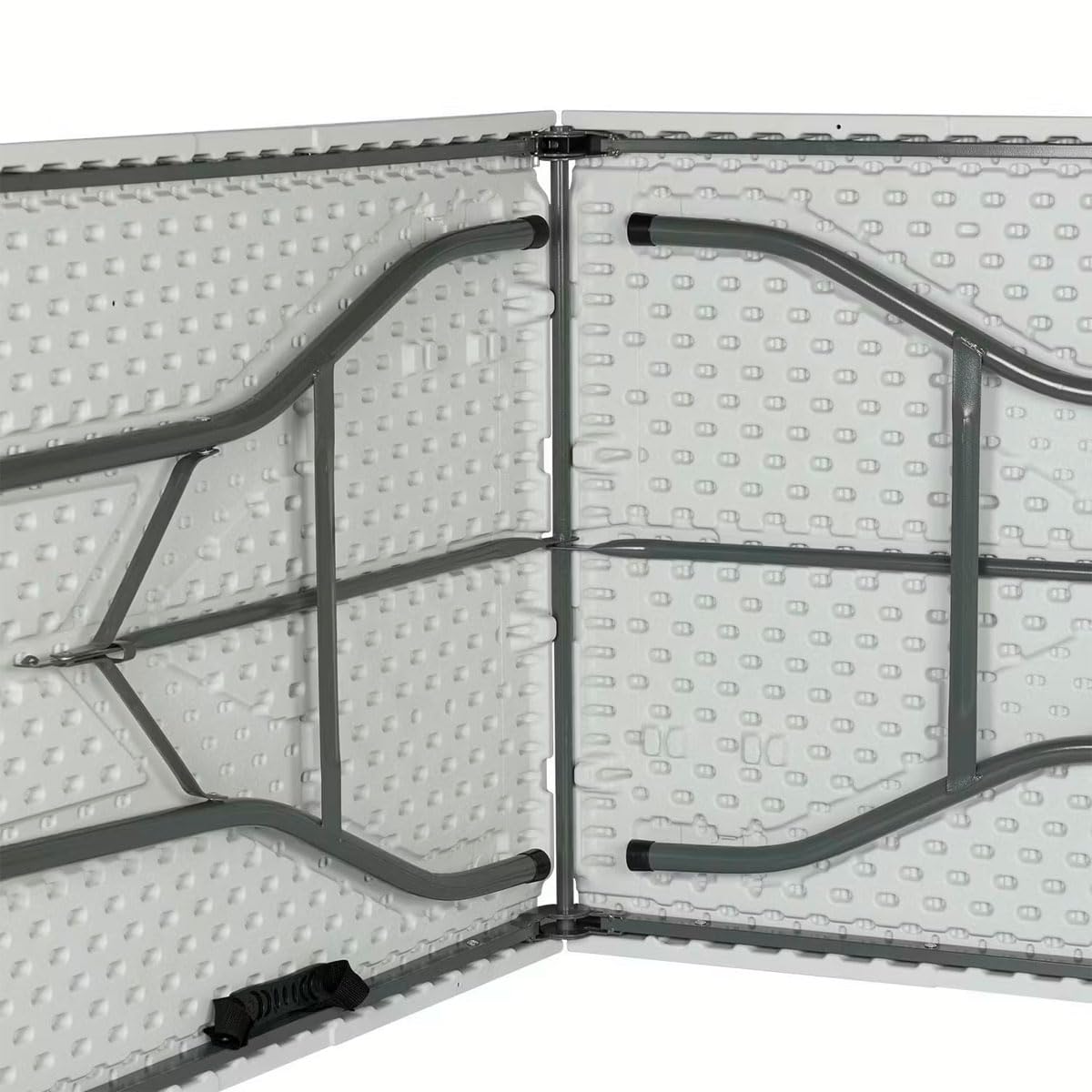 Nyana Home - Mesa Plegable Resina Reforzada Portátil y Segura | Ideal para Camping, Jardín y Eventos | Estructura de Acero y Pies Antideslizantes | Carga hasta 150kg (150x70x74 cm)